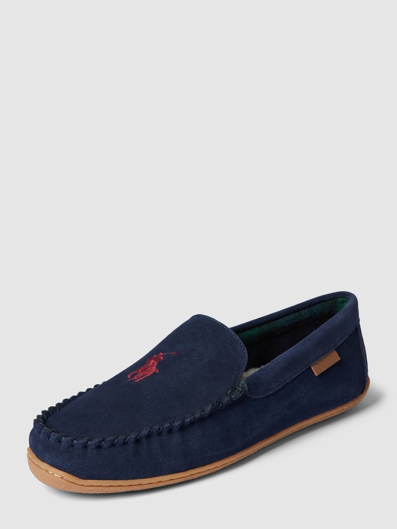 Mokassins aus Leder Modell 'BRENAN' in marineblau