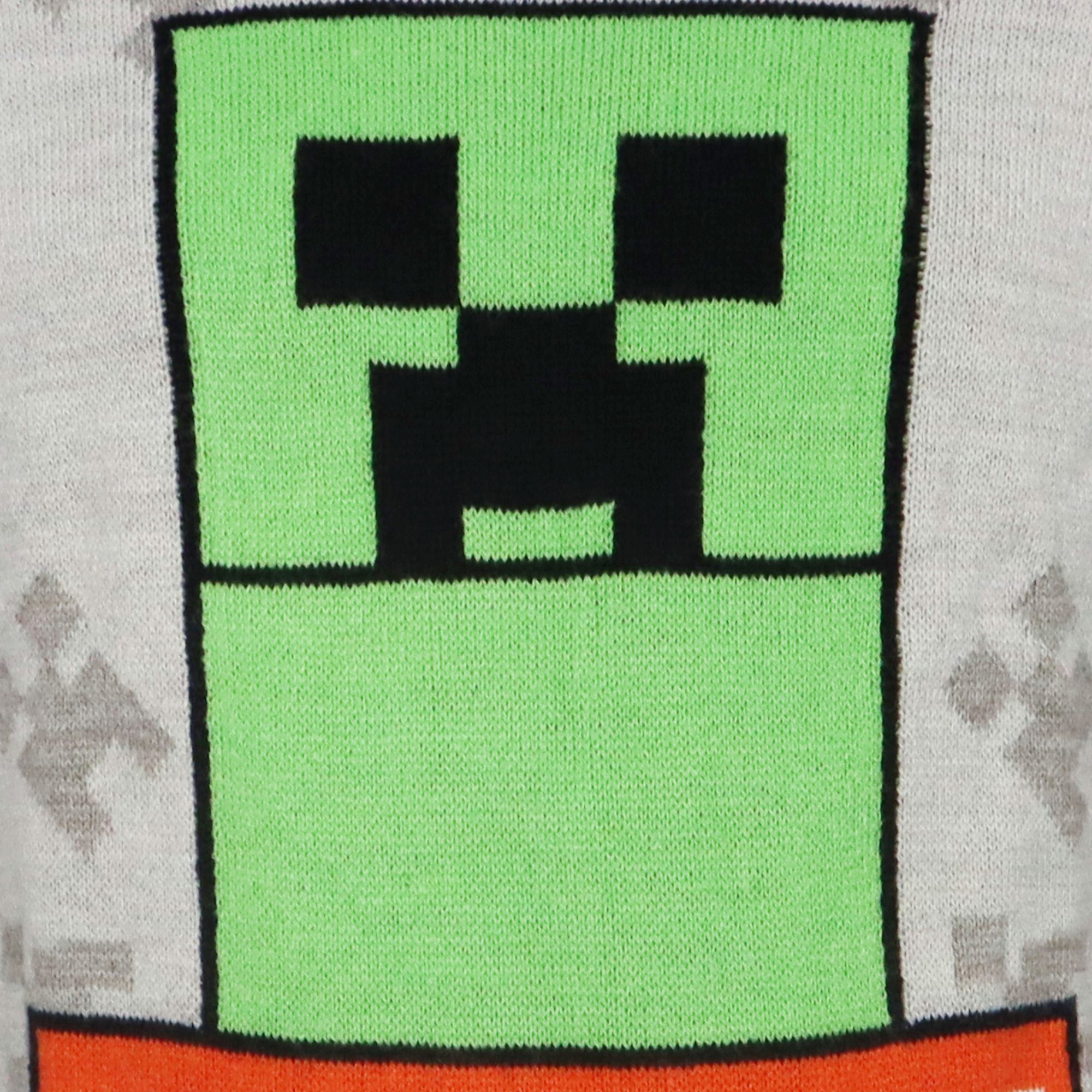 Minecraft Sweater Minecraft Creeper Kinder Jungen Pulli Pullover Gr. 116 bis 152