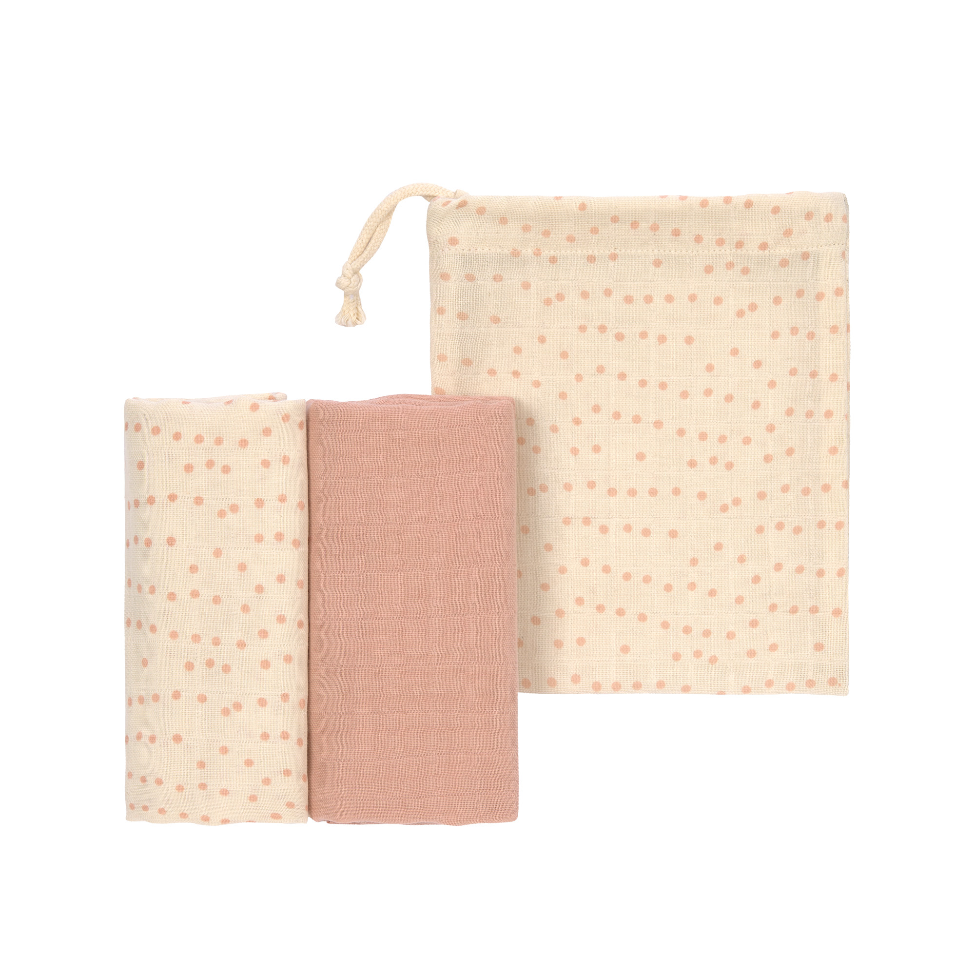 Mulltücher 2er Set M, Rosa