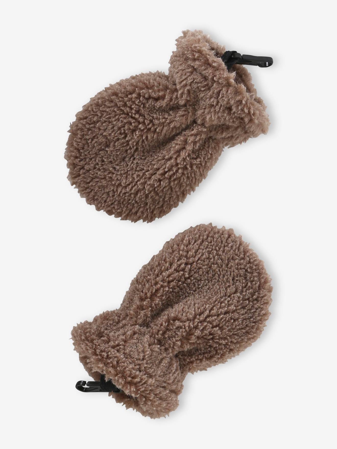 Vertbaudet Jungen Baby-Set: Schalmütze, Rundschal & Fäustlinge - mokka