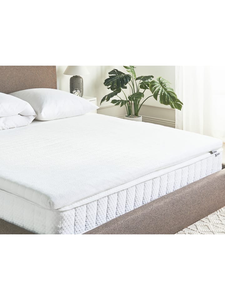 Beliani Topper DAZZEL in Weiß - (W) 180 x (H) 6 x (L) 200 cm günstig kaufen onesize