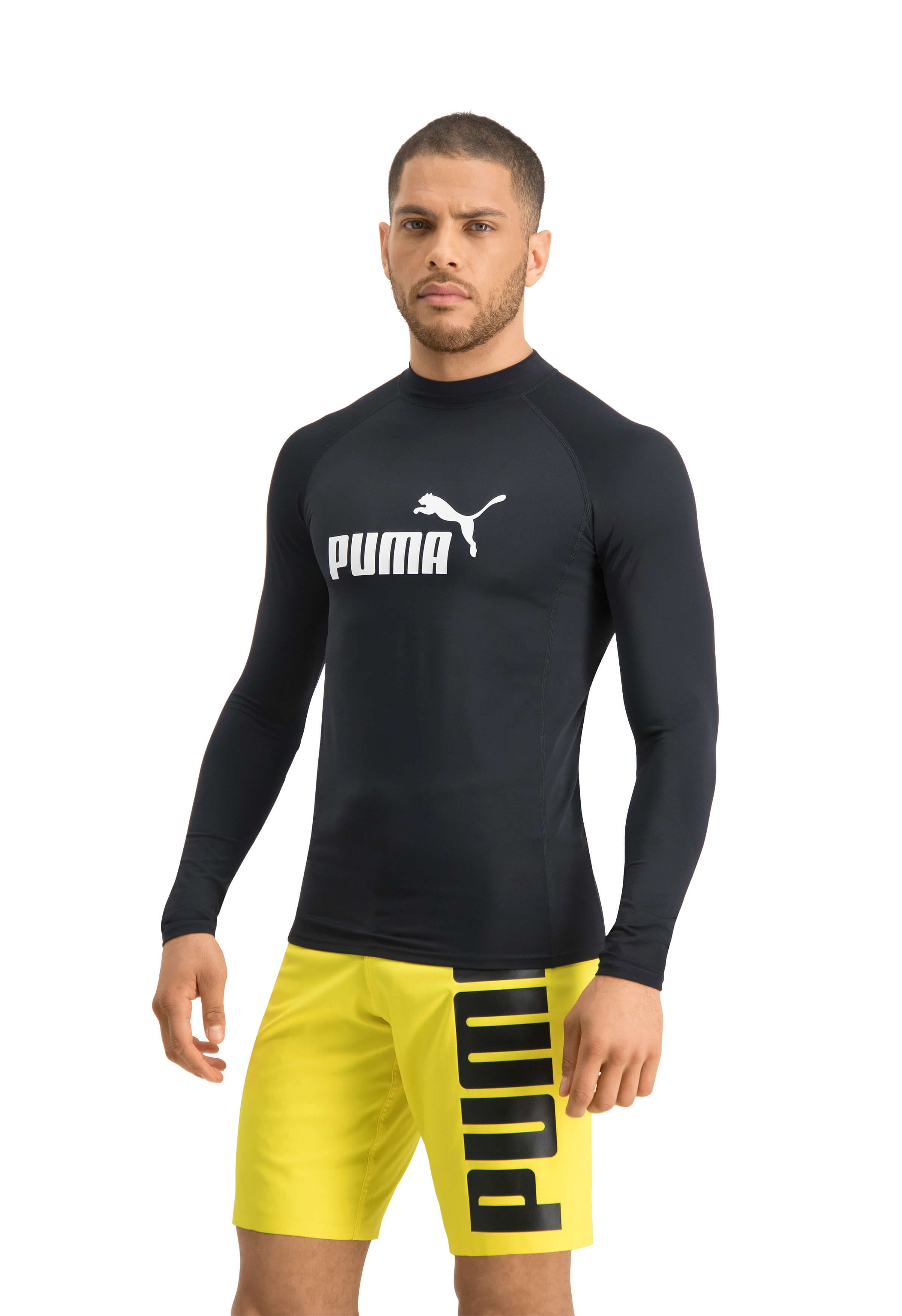 PUMA schwarze Herren Langarm-Rashguard