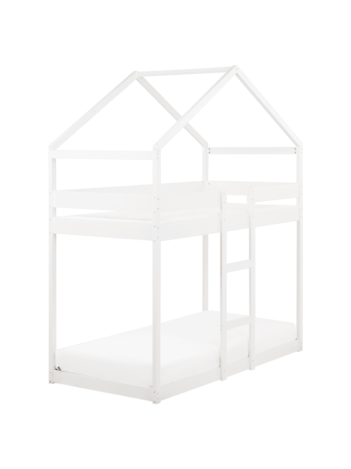 Beliani Hochbett LABATUT in Weiß - (W) 92 x (H) 230 x (L) 206 cm günstig kaufen onesize