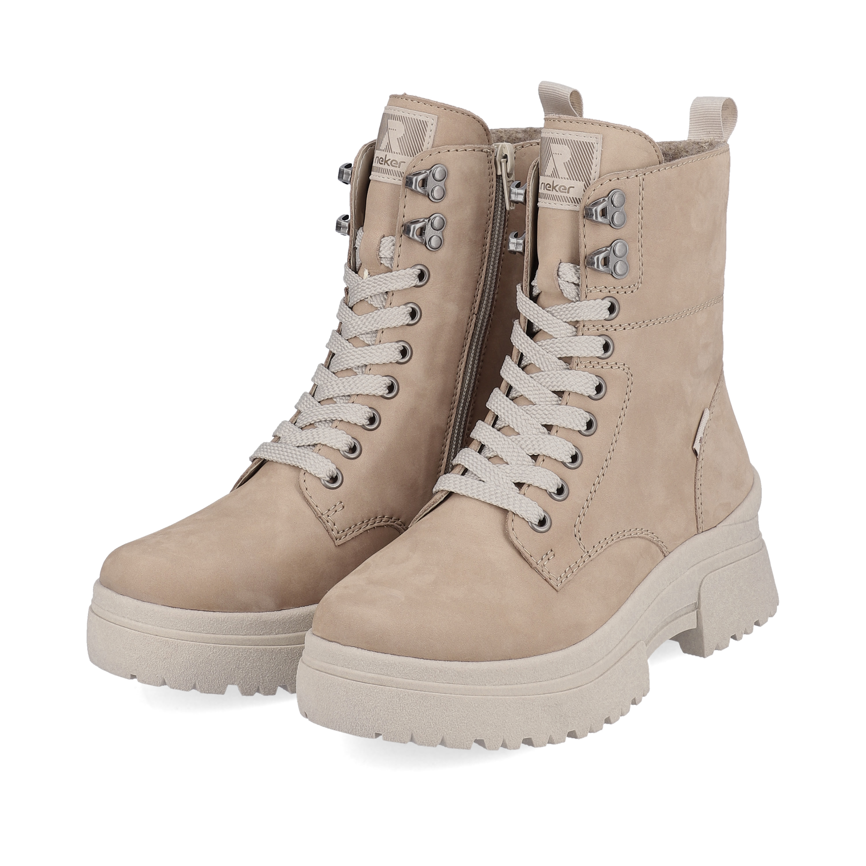 Rieker Damen Schnürstiefel clay beige