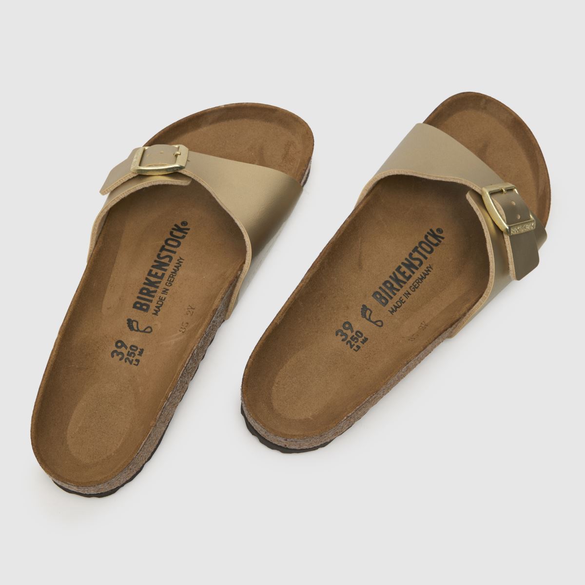 BIRKENSTOCK keskeny szabású madrid szandálok arany színben