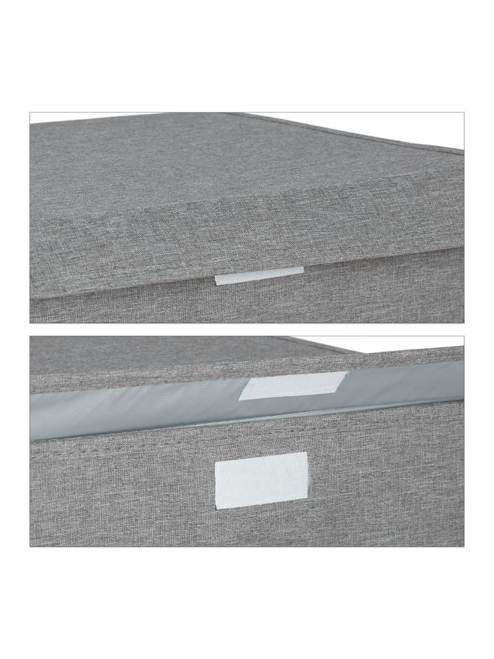 relaxdays 2x Wäschekorb in Grau - 62 l günstig kaufen onesize