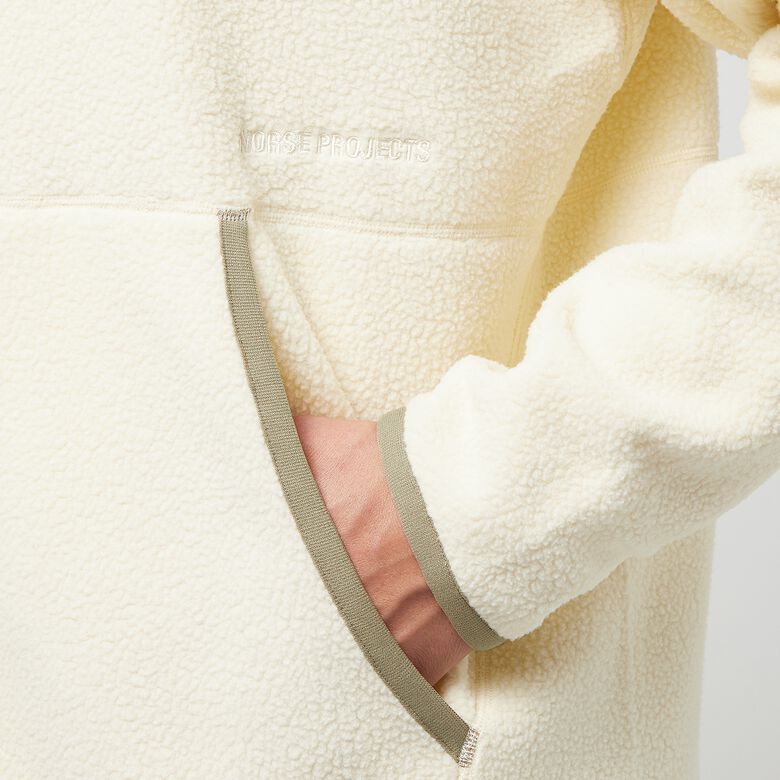 Norse Projects Tycho Pile Fleece Full Zip Jacket ecru