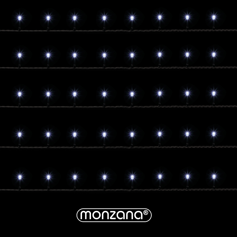 Casaria monzana® Lichterkette 200 LED 20m kalt weiß