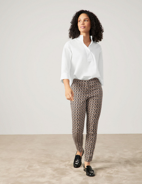 Gemusterte Stretchhose