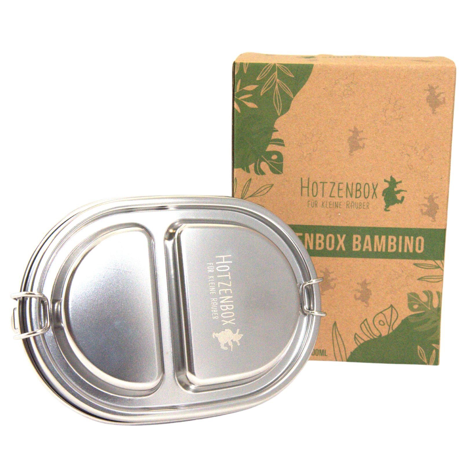 Hotzenbox Lunchbox Bambino Hotzenbox 500ML Brotdose Edelstahl, Premium, 2 Fächer, nachhaltig und wiederverwendbar