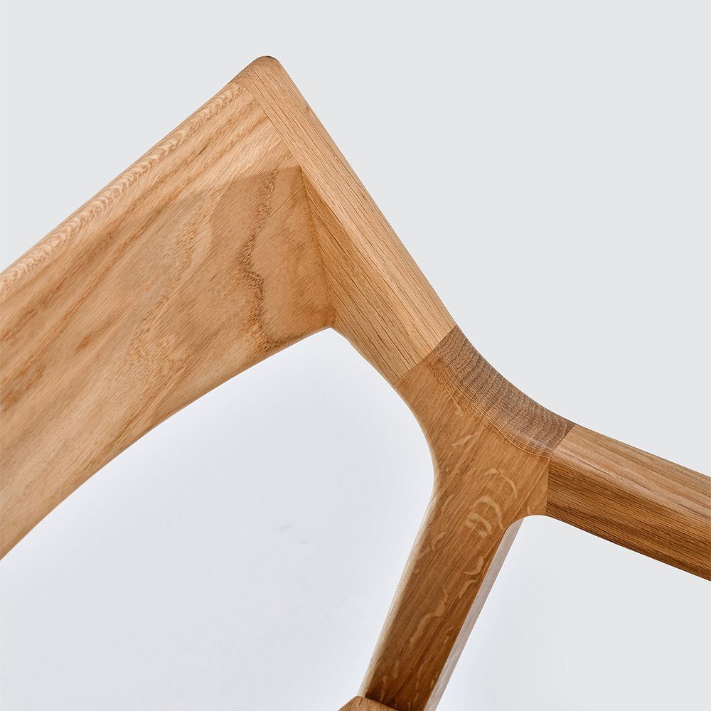 Mobello Stuhl Zeitloser Massiv Holz Designerstuhl, Bequemer Holzstuhl & Esszimmerstuhl, 52x53x80 cm