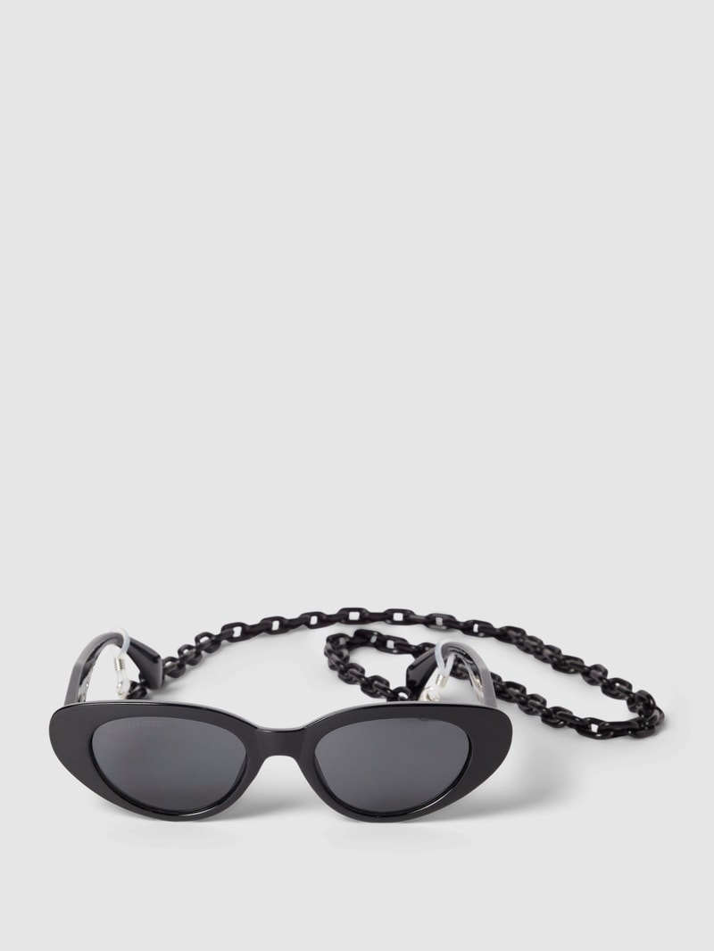 Sonnenbrille mit Animal-Print Modell 'Puerto Rico' in schwarz