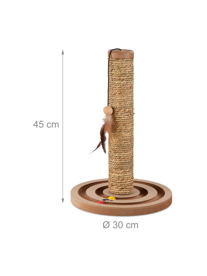 relaxdays Kratzsäule in Braun - (H)45 x Ø 30 cm günstig kaufen onesize