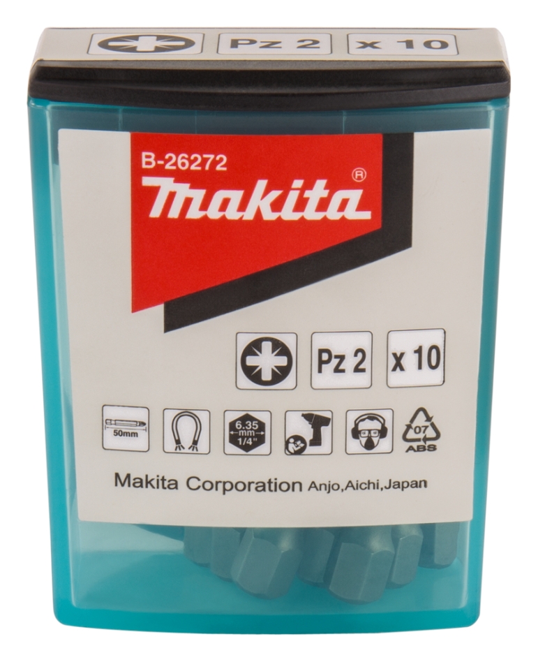 Makita Tilbehør B-26272 Skruebit PZ2x50mm 10 stk.
