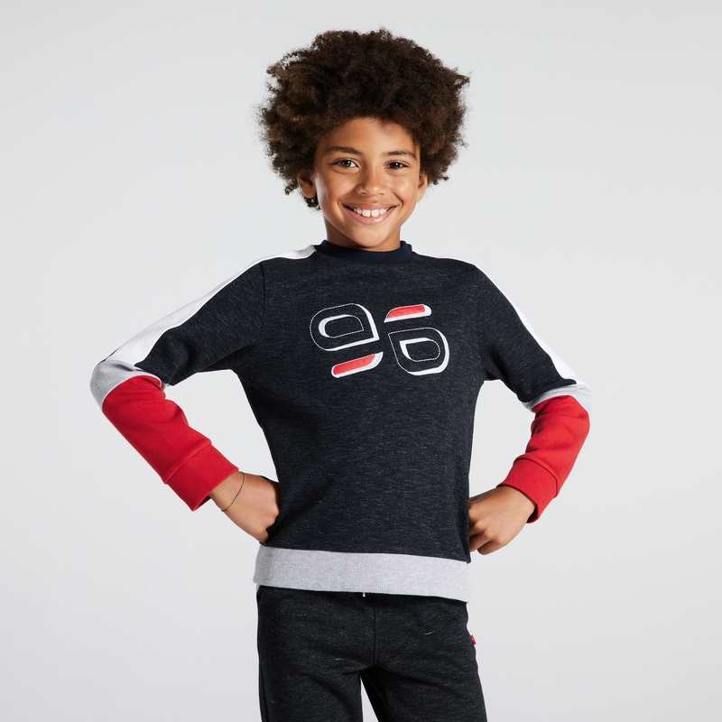 Sweat-shirt tricolore 96 bleu garçon