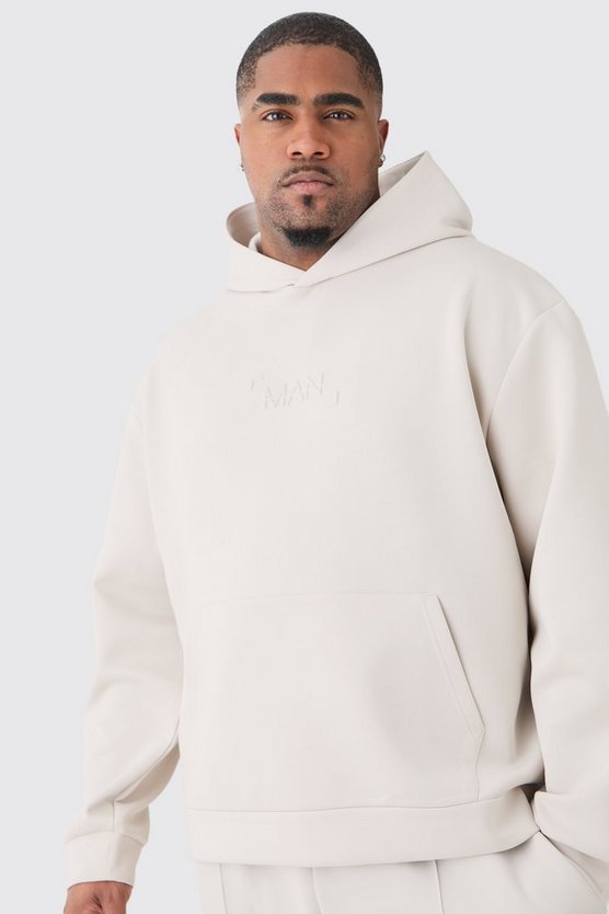 Plus kastiger Oversize Scuba Hoodie