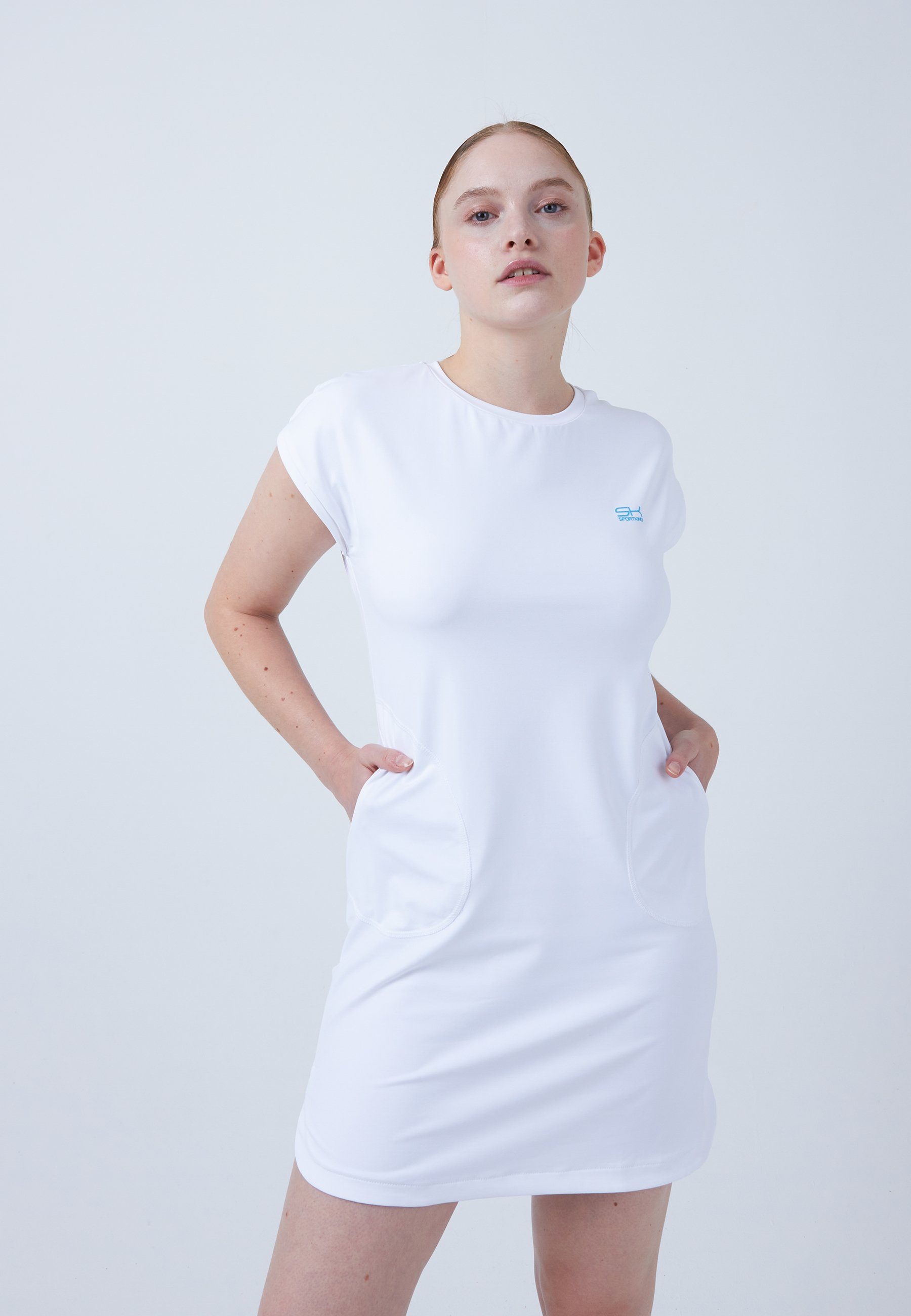 SPORTKIND Tenniskleid Loose Fit Mädchen & Damen weiß