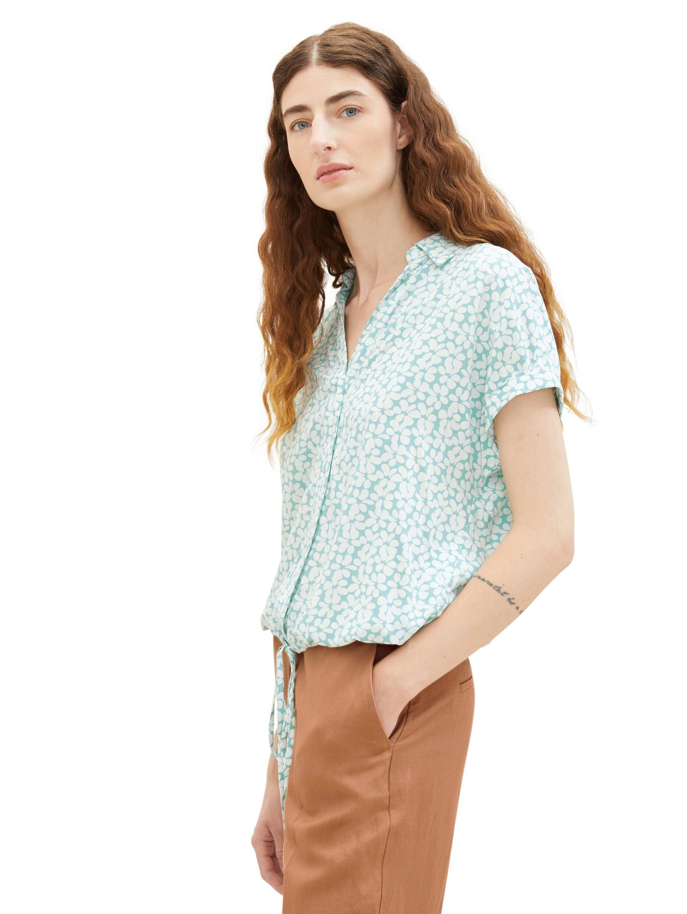 TOM TAILOR Funktionsbluse (1-tlg) Drapiert/gerafft, Falten