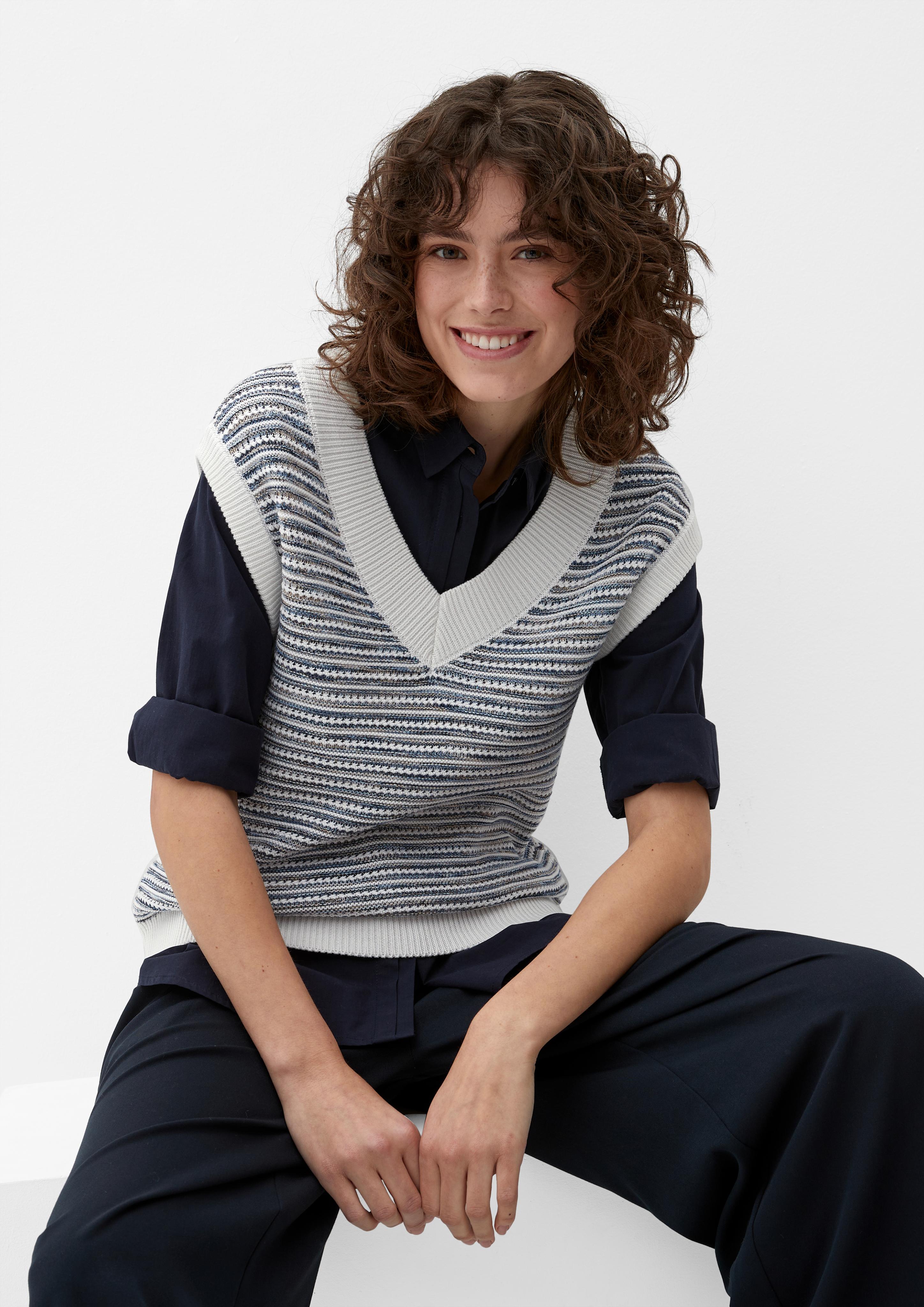 Strickpullunder mit Strukturmuster  2126962-02X4