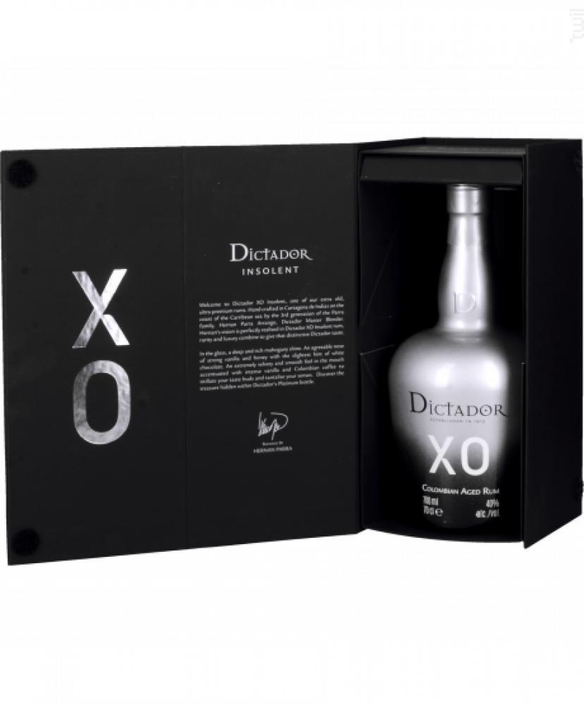Dictador Rhum Xo Insolent Rum Coffret Dictador