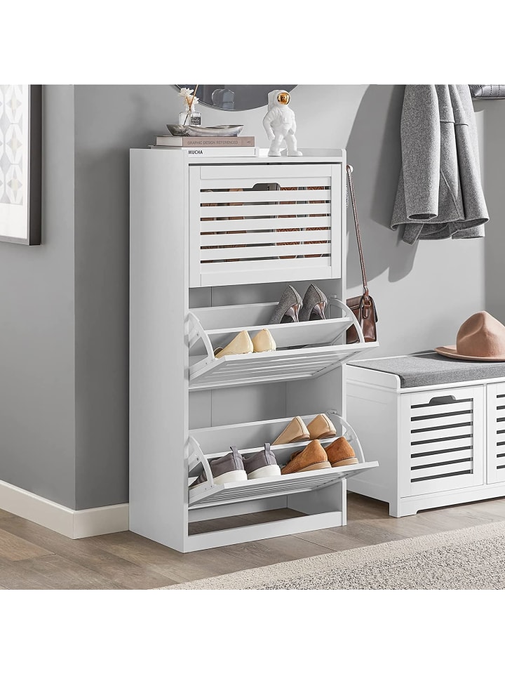 SoBuy Schuhschrank in Weiß - (B)55 x (H)112 x (T)30cm günstig kaufen onesize