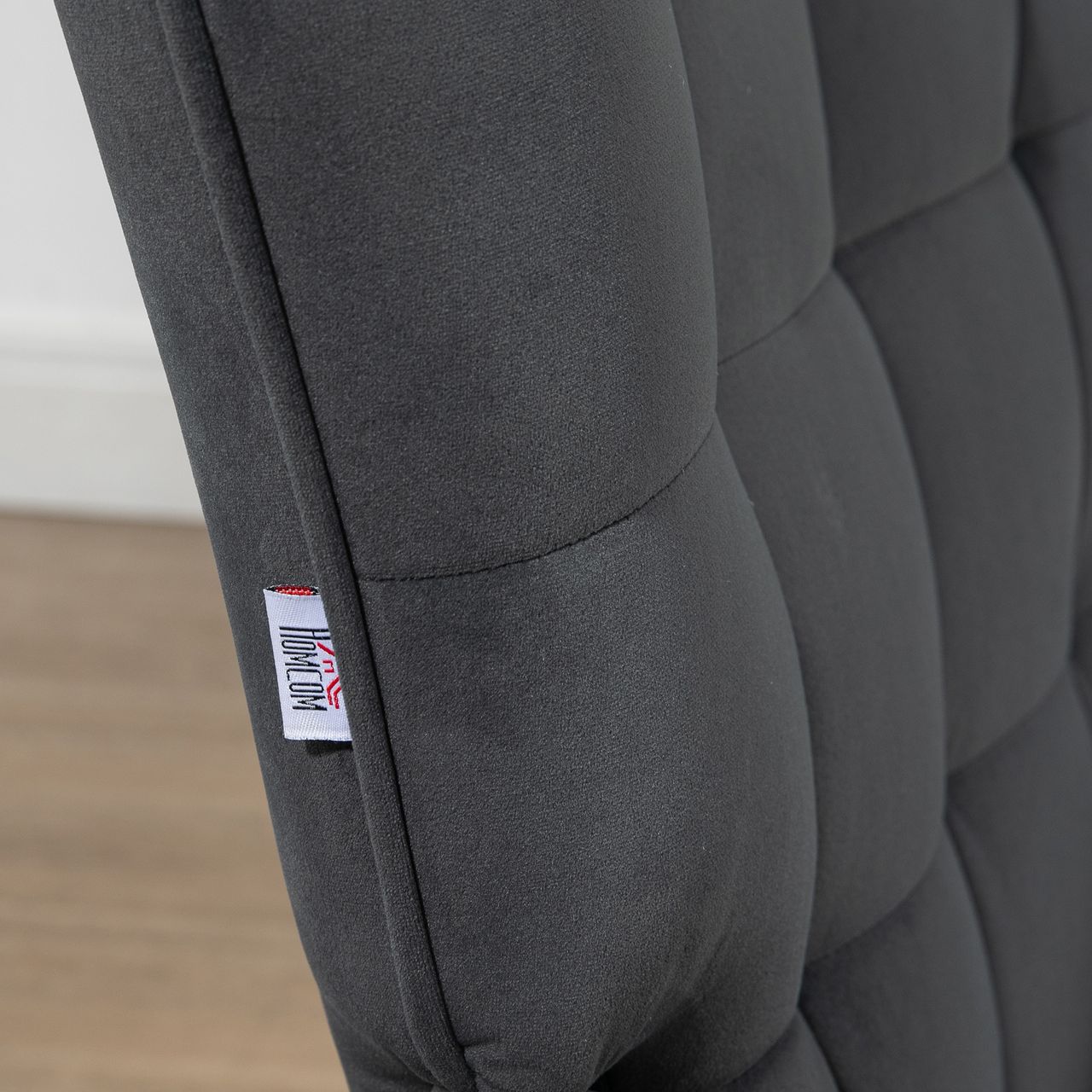 HOMCOM Ohrensessel mit Hocker, Relaxsessel, Loungesessel mit Samtoptik