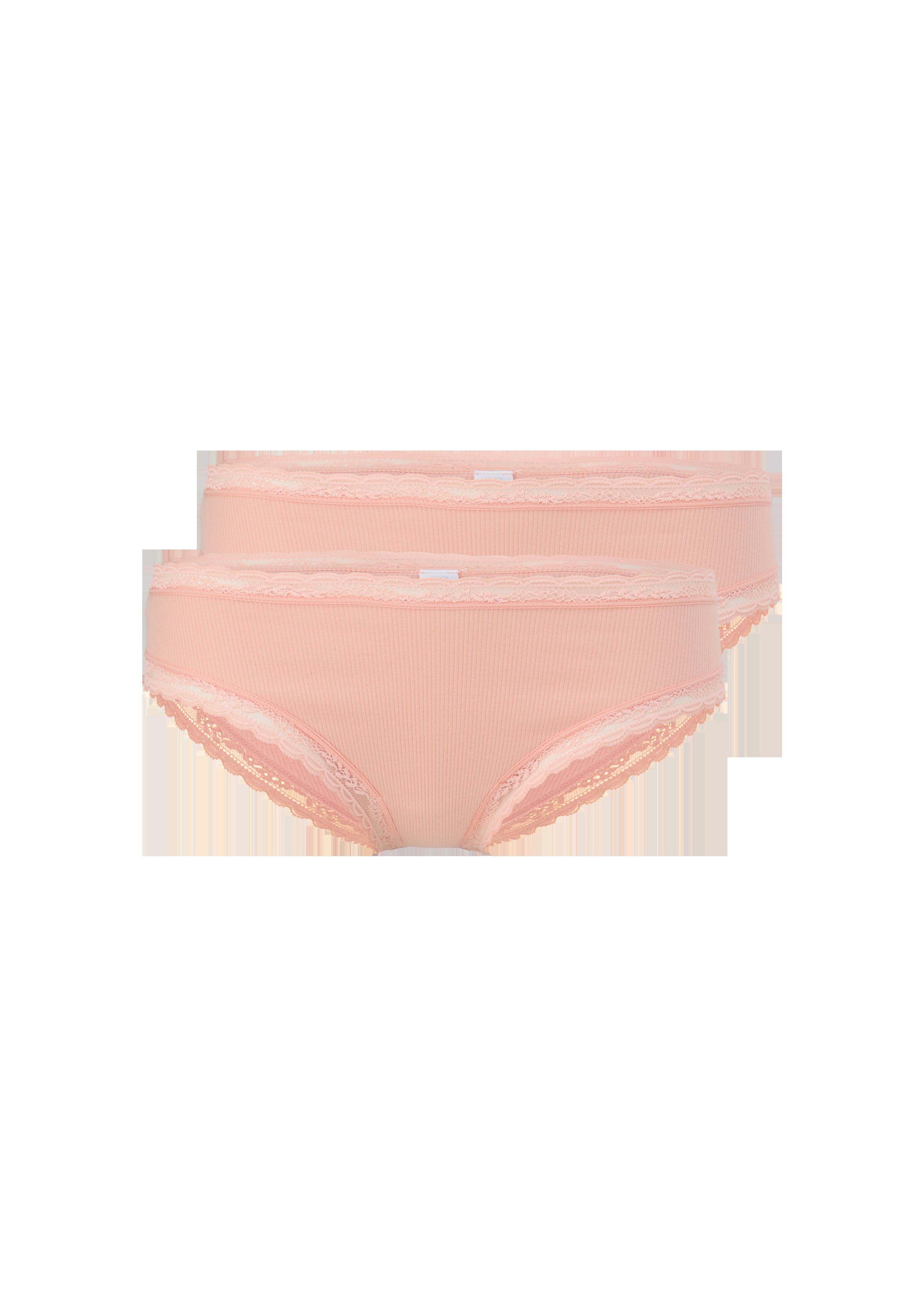 Doppelpack Slips mit Spitzen-Details  6008091-2500