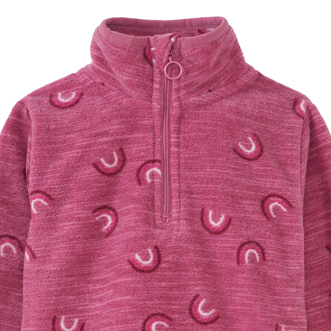 Mädchen Fleeceshirt mit Stehkragen