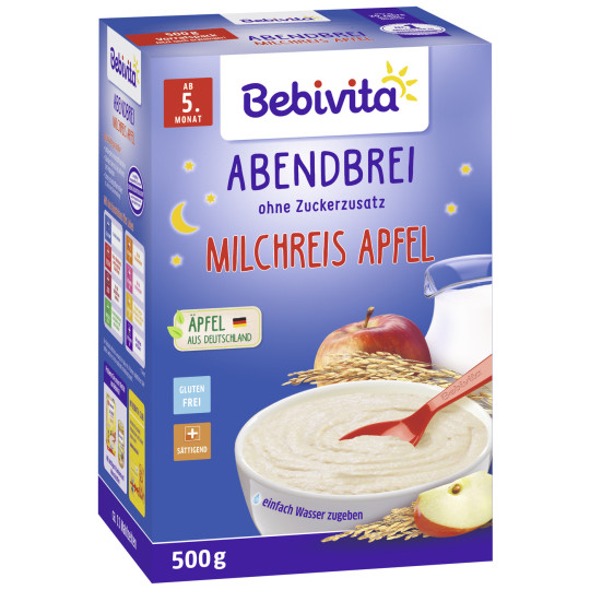 Bebivita Abendbrei Milchreis Apfel ab 5.Monat 500G