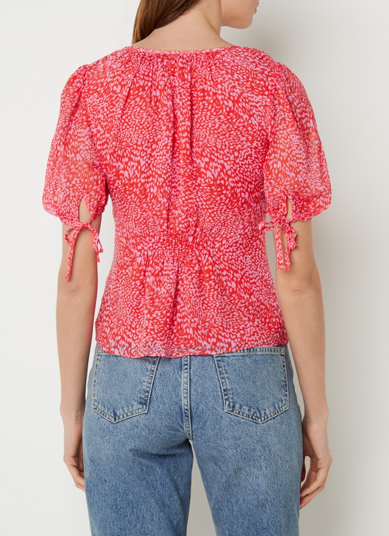 Svilpes Top met print en gestrikt detail