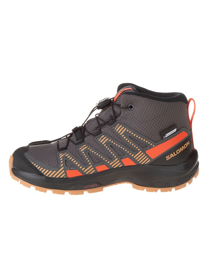 SALOMON Wanderschuhe XA PRO V8 MID CSWP J Mgnt/Acorn/Ch in Anthrazit/ Orange günstig kaufen