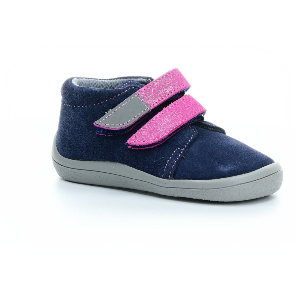 Beda Ocean Shine mit Membran und Hinterkappe (BF 0001/W/M/OP/FW) dunkelblaue Barfuß-Stiefeletten