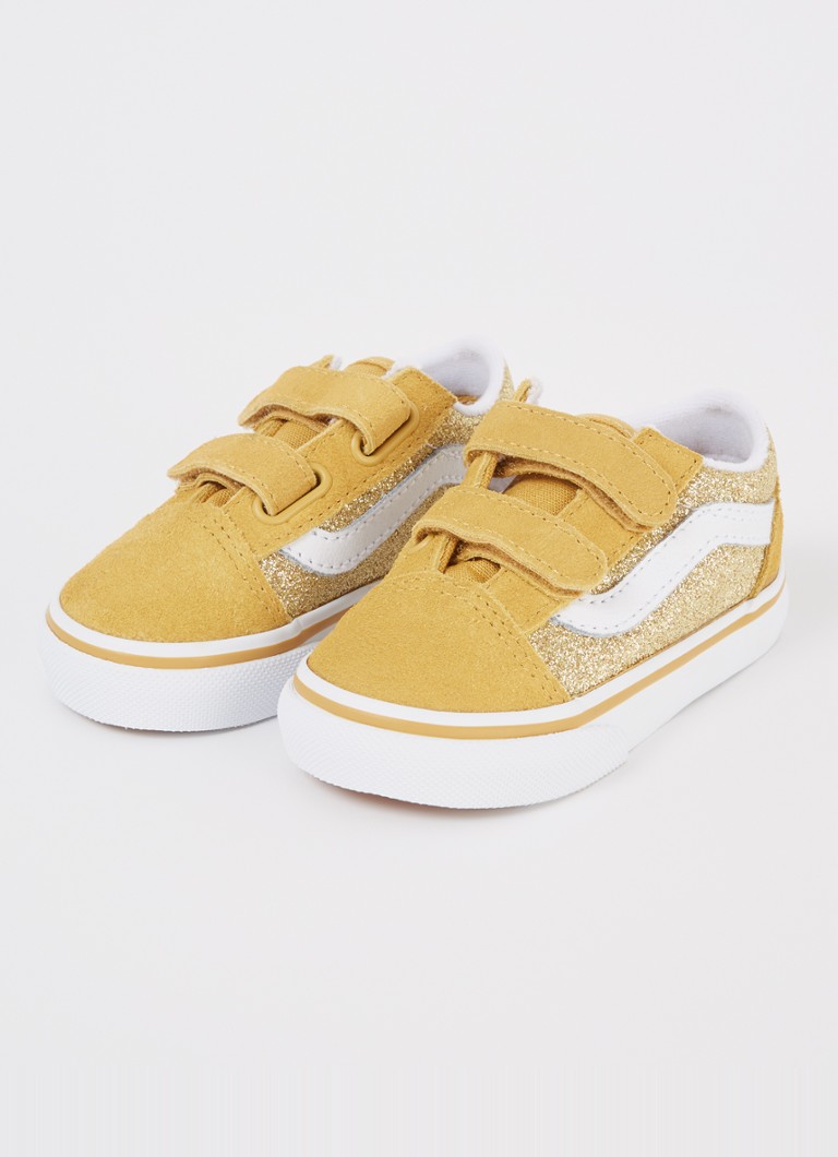 Teniși Vans Old Skool V cu detalii din sclipici și piele întoarsă.