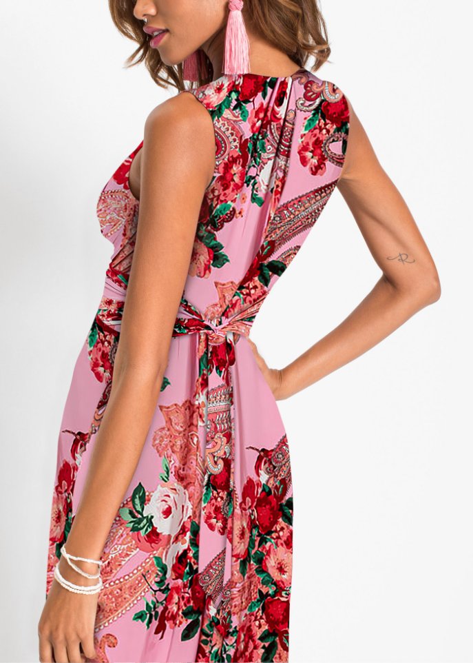 Maxikleid mit Wickeldetail