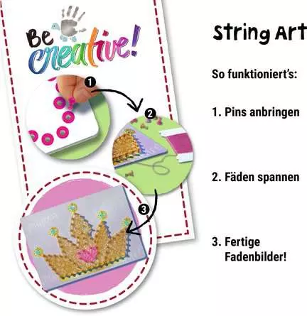 String Art Prinzessin - Bastelset für Kinder ab 6 Jahren