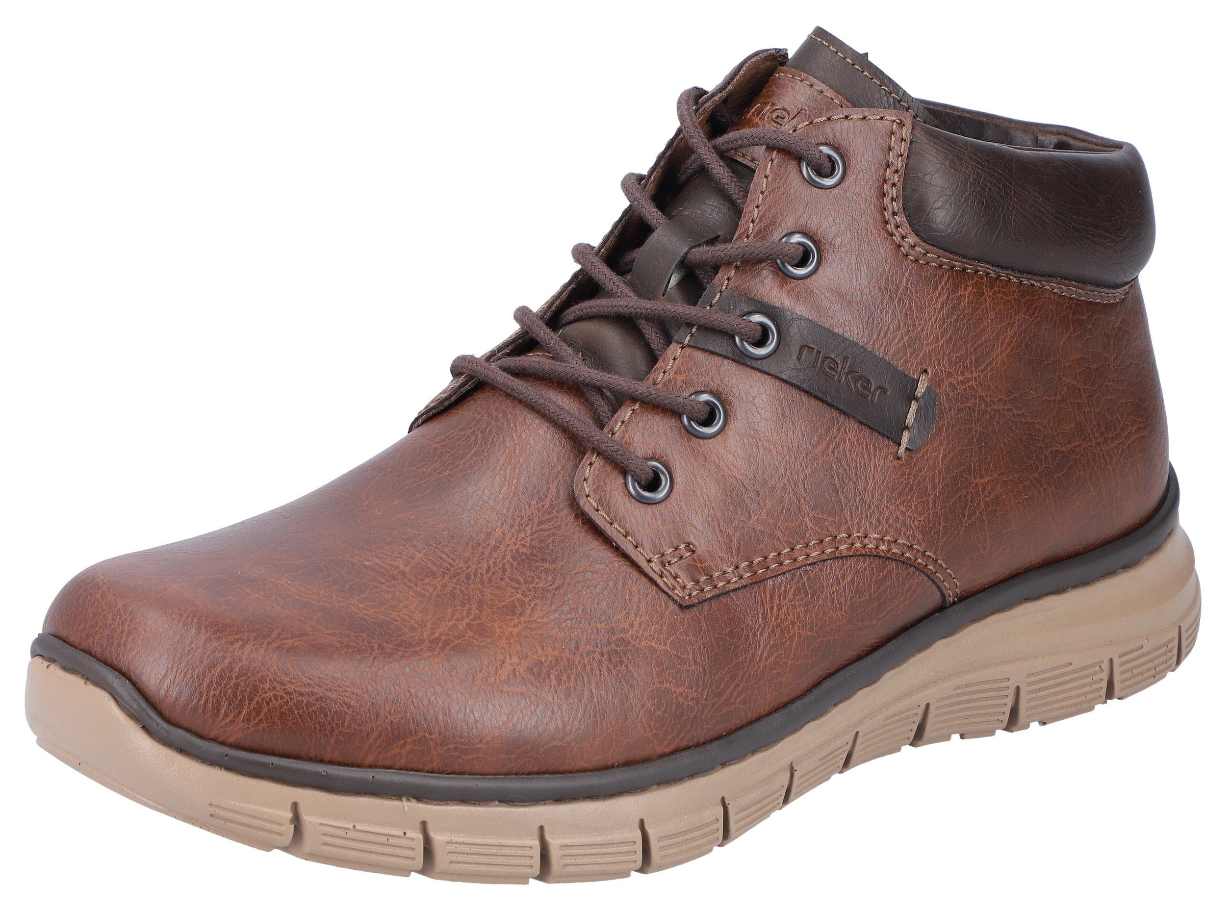 Rieker Winterboots mit kontrastfarbenem Schaftrandpolster