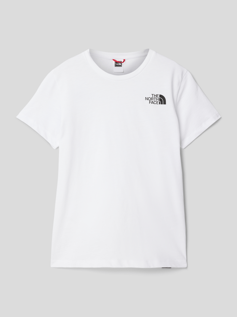 T-Shirt mit Label-Details in weiß