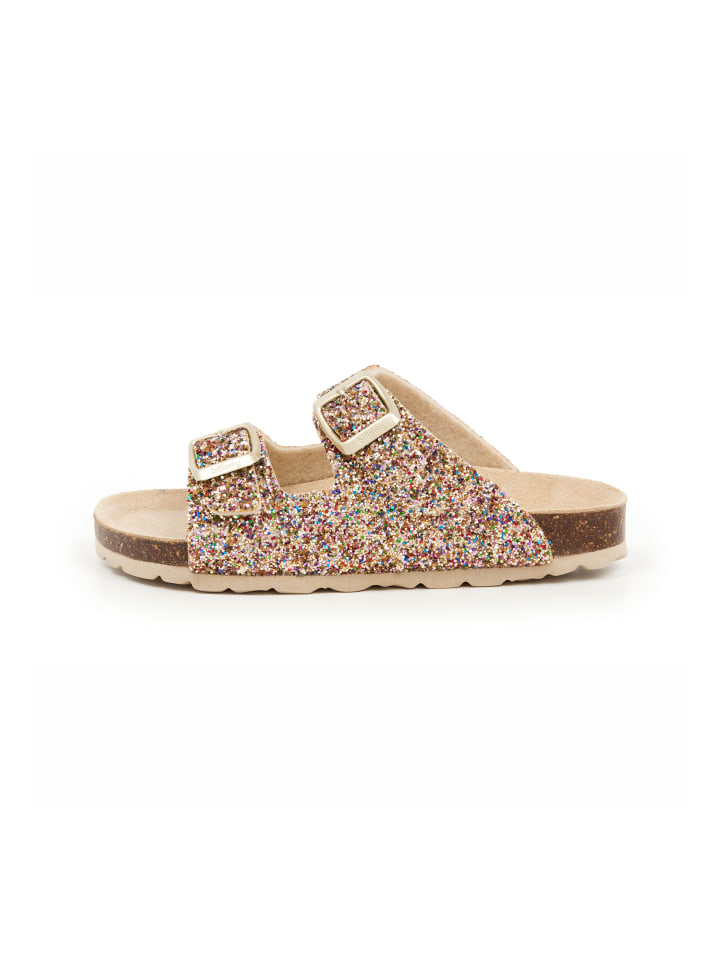 billowy Pantoletten  in gold günstig kaufen 32