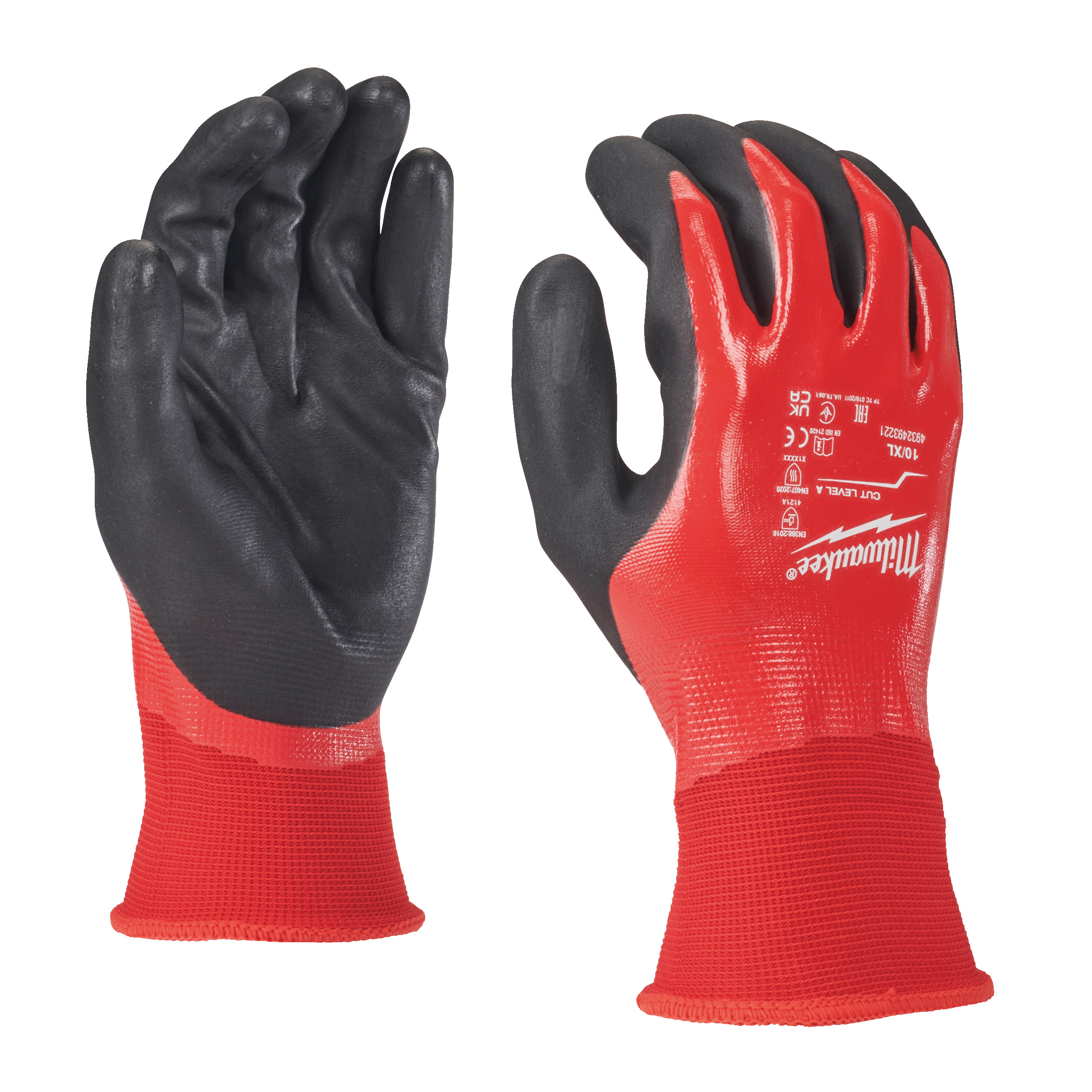 Milwaukee-tilbehør 4932493220 Heldyppede arbeidshansker med Cut A-profil – 9/L – 1 par