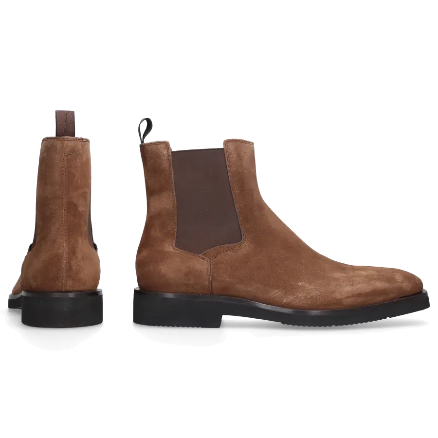 Santoni - Chelsea Boots 17759 Veloursleder - braun