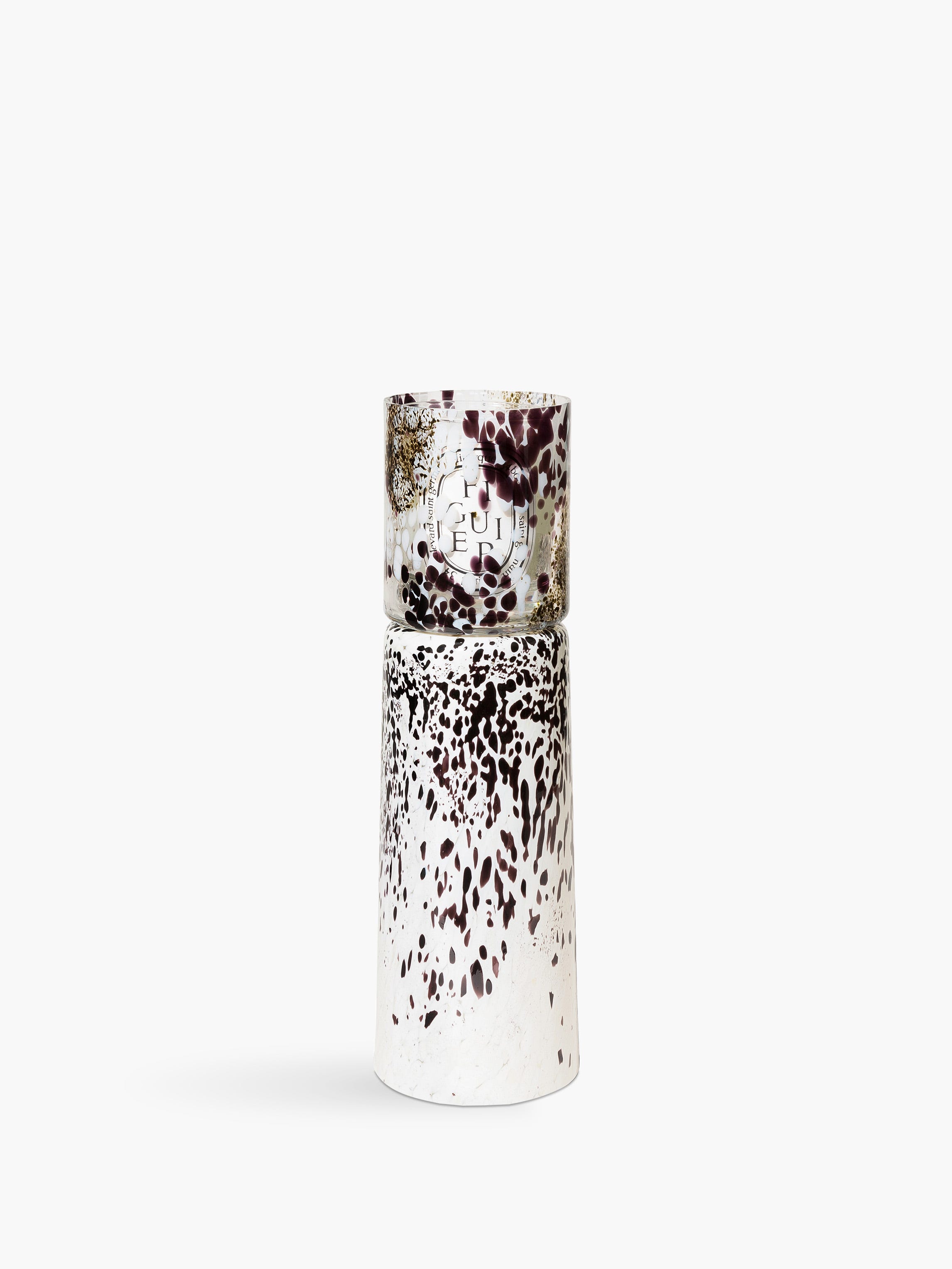 Photophore-vase Murano - Noir et blanc