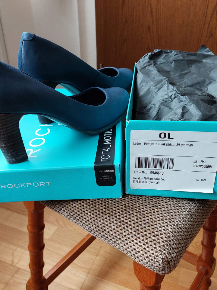 Rockport Leder-Pumps in Dunkelblau günstig kaufen 39