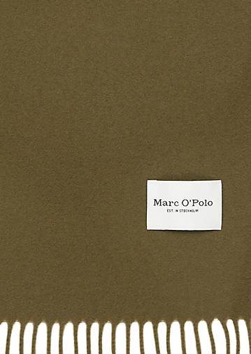 Marc O'Polo Schal mit Fransen aus softer Schurwolle