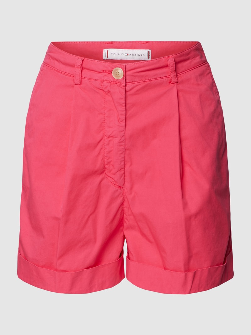 Shorts mit fixierten Beinumschlägen in pink