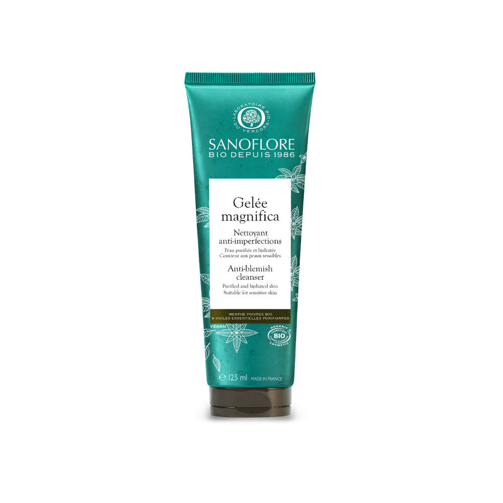 Sanoflore MAGNIFICA Gel nettoyant purifiant certifié Bio à la menthe poivrée