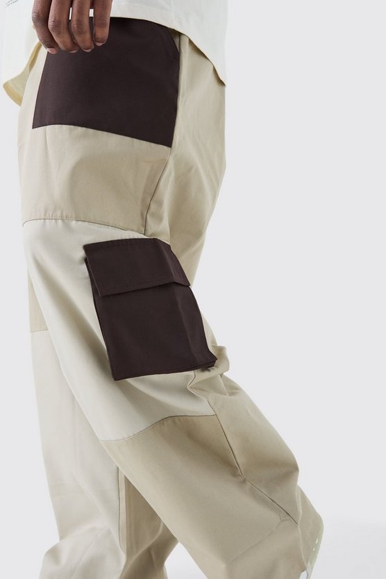 Plus lockere Colorblock Cargo-Hose