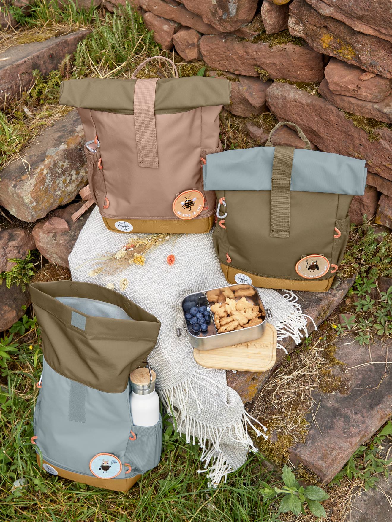 Lässig Kinder Rolltop-Rucksack NATURE LÄSSIG - grün