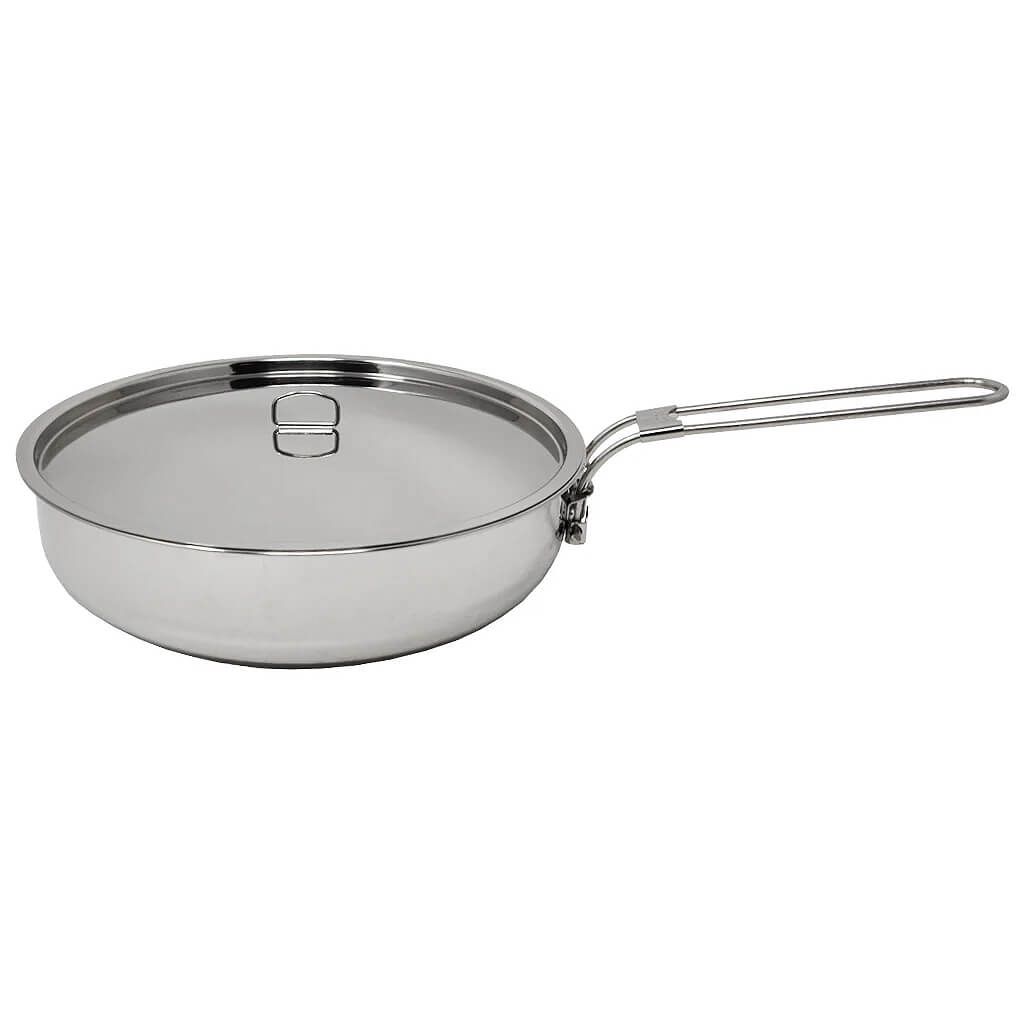 Edelstahl Pfanne mit Deckel 25 cm
