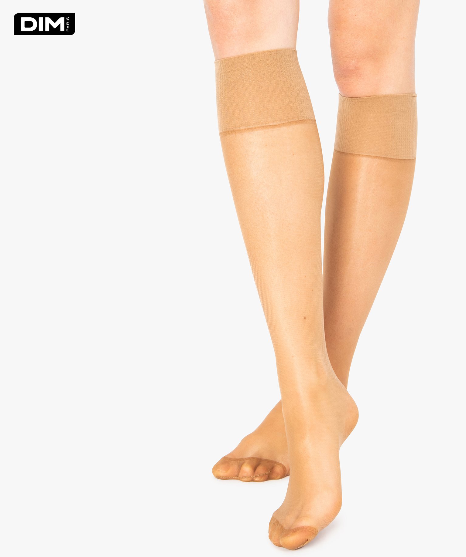 Mi-bas transparents et résistants beauty resist DIM (lot de 2) beige fonce | GEMO