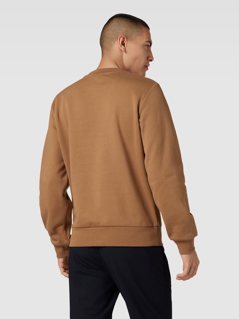 Sweatshirt mit Logo-Stitching in camel